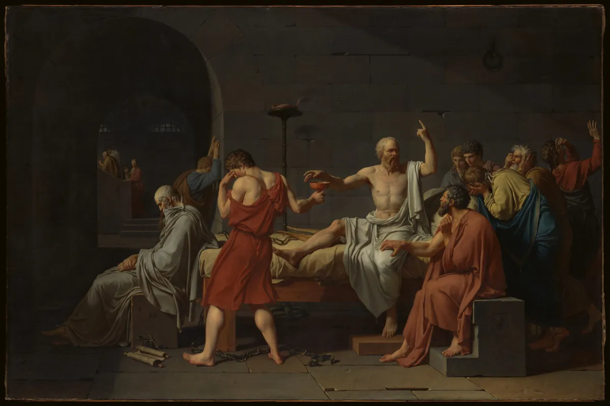 La muerte de Sócrates, de Jacques-Louis David